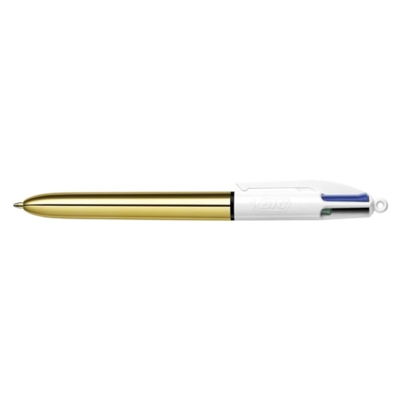 Bolígrafo Bic 4 colores shine oro