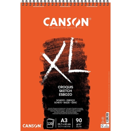 BLOC DE DIBUJO PARA CROQUIS A3 120 HOJAS CANSON XL