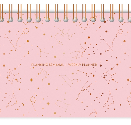 PLANNING SOBREMESA 273 x 131 mm DOBLE ESPIRAL MIQUELRIUS CONSTELACIÓN CASTELLANO
