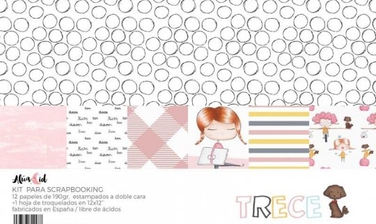 KIT 12 PAPELES SCRAP TRECE