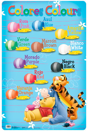 LAMINA EDUCATIVA COLORES WINNIE THE POOH