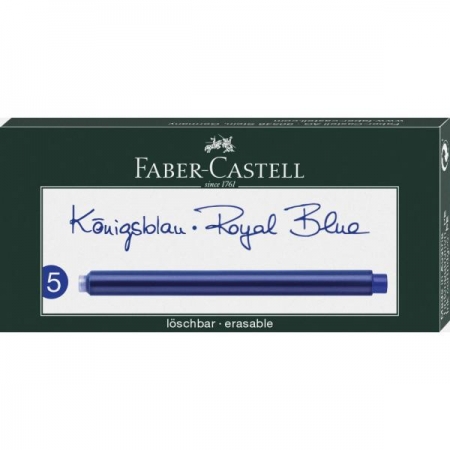 ESTUCHE DE 5 CARTUCHOS EXTRALARGOS TINTA AZUL REAL