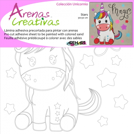 LAMINA UNICORNIO SENTADO 30X30 CM TRQ-283A