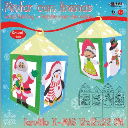 SAND PAINTING FAROL NAVIDAD SP-275