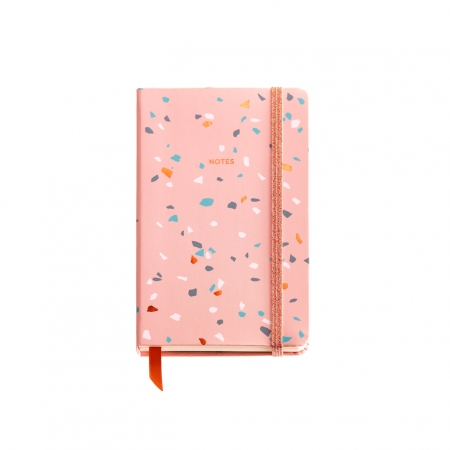 CUADERNO 90X140 LISO LOGBOOK TERRAZZO ROSE GREY 1144