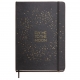 CUADERNO SIMIL PIEL A5 PAUTA PUNTOS GALAXIA GOLDEN BLACK 1088