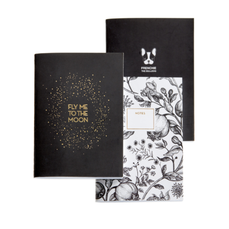 PACK 3 CUADERNOS COSIDOS A6 GOLDEN BLACK 1348