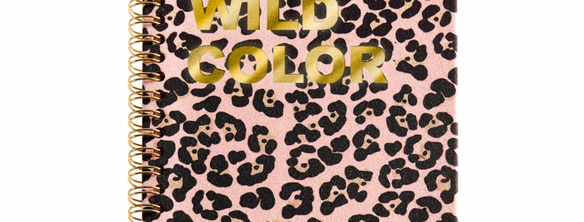 NB 127X178 WIRE-O 60H  LISO LEOPARDO ESTAMP ANIMAL PRINT 2985
