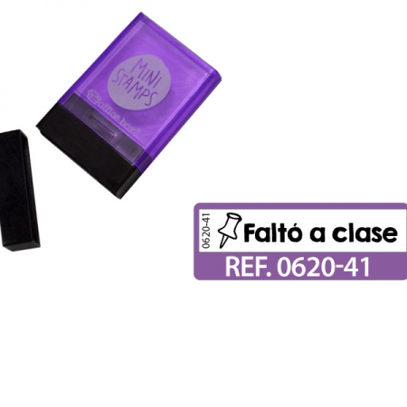 SELLO "FALTO A CLASE" CASTELLANO MORADO