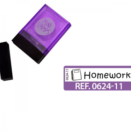 SELLO "HOMEWORK" INGLES MORADO