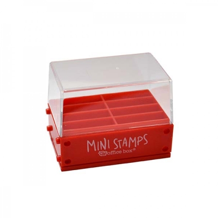 CAJA CONTENEDORA P/8 SELLOS ROJO