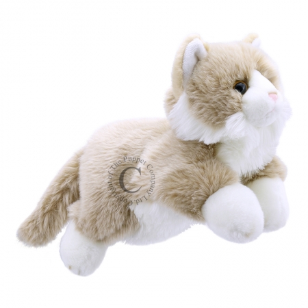 MARIONETA GATO BEIGE Y BLANCO