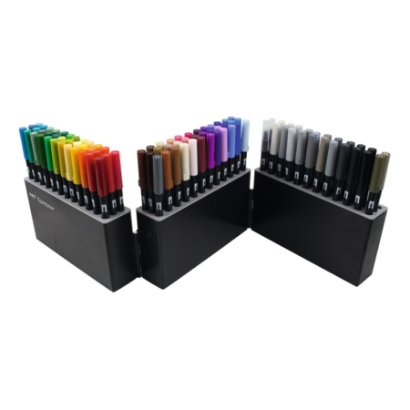 Maletín con 108 rotuladores de doble punta Tombow ABT dual brush