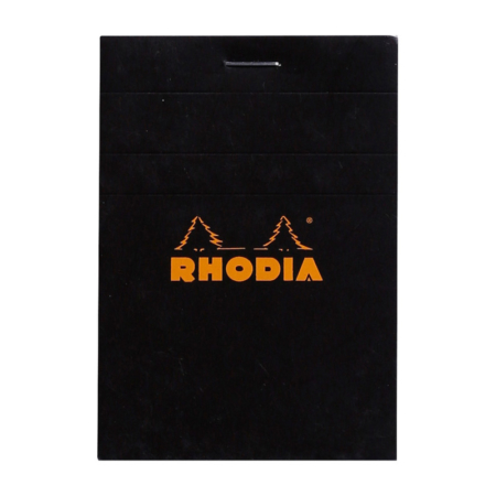 BLOC RHODIA BLACK GRAP. 80H, 80G 7,4X10