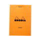 BLOC RHODIA ORANGE GRAP. 80H, 80G 7,4X10