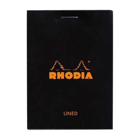 BLOC RHODIA BLACK GRAP. 80H , 80G 7,4X10