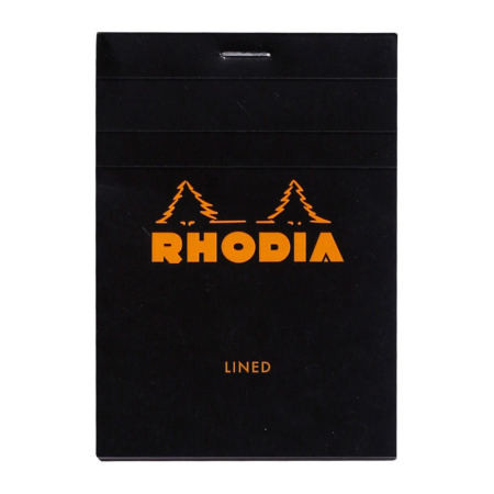 BLOC RHODIA BLACK GRAP. 80H, 80G 8,5X12