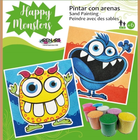 KIT PARA PINTAR CON ARENAS HAPPY MONSTERS