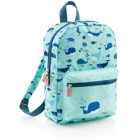 MOCHILA INFANTIL PEQUEÑA SAVE THE OCEAN BALLENAS