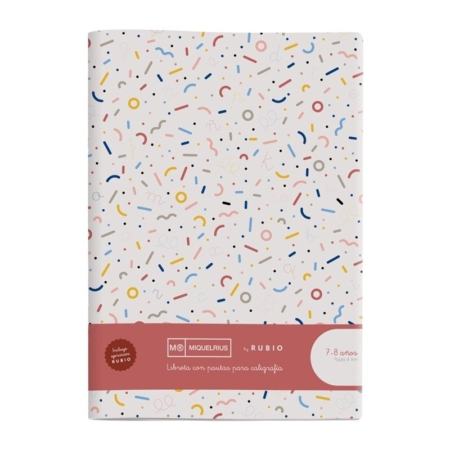 LIBRETA GRAPADA MIQUELRIUS CON RUBIO A4 PAUTA DOBLE 4 MM 50 HOJAS