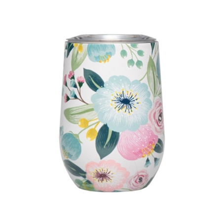 TAZA DE ACERO INOXIDABLE BIOLOCO 420 ML PASTEL FLOWERS