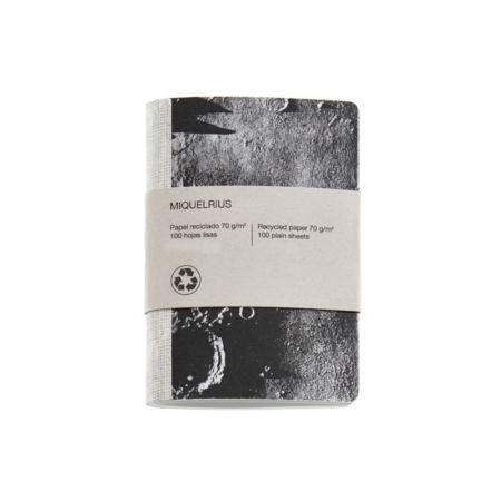 CUADERNO RECICLADO 104X150 LISO EARTH LUNA