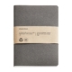 CUADERNO PIEL RECICLADA 152X210 LISO EARTH GRIS