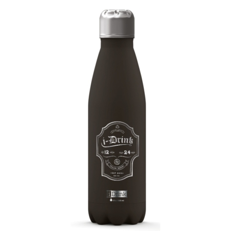 BOTELLA TÉRMICA I-TOTAL 500 ML LABEL NEGRA