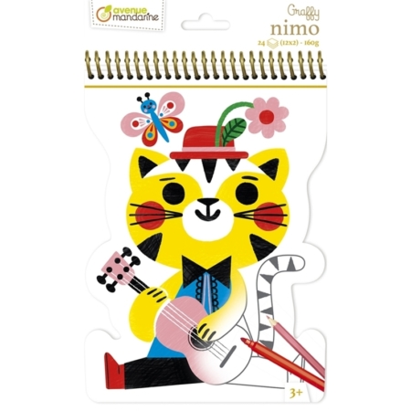 CUADERNO PARA COLOREAR GRAFFY NIMO GATO