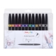 ESTUCHE CON 12 ROTULADORES CON PUNTA PINCEL PENTEL BRUSH SIGN PEN ARTIST