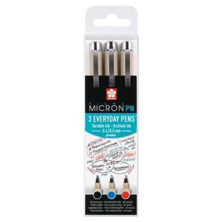 ESTUCHE DE 3 ROTULADORES SAKURA PIGMA MICRON PN