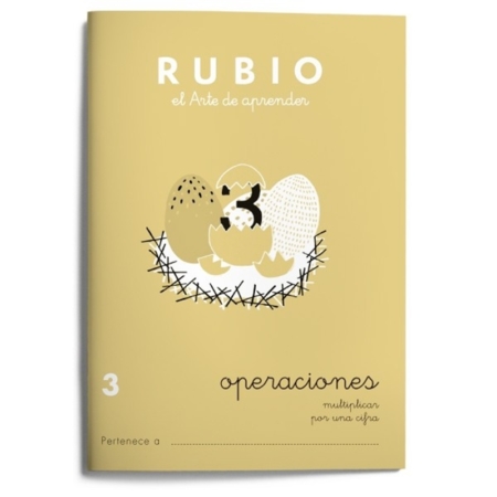 CUADERNO RUBIO OPERACIONES 3 MULTIPLICAR POR UNA CIFRA