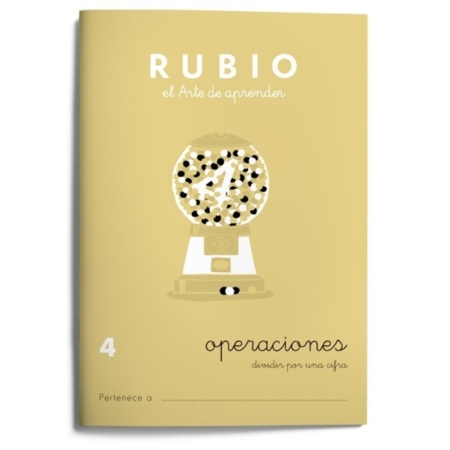 CUADERNO RUBIO OPERACIONES 4 DIVIDIR POR UNA CIFRA