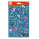 Bolsa con 1 hoja de pegatinas con acabado metalizado Animales marinos