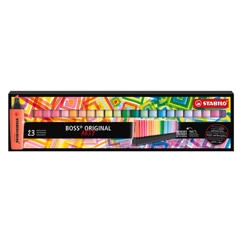 Set de sobremesa de 23 rotuladores fluorescentes Stabilo Boss Original 2 Set de sobremesa de 23 rotuladores fluorescentes Stabilo Boss Original