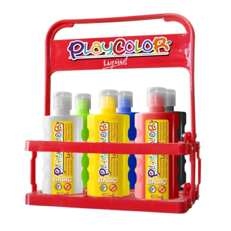 CESTA PARA BOTELLAS DE TÉMPERA PLAYCOLOR LIQÜID 500 ML