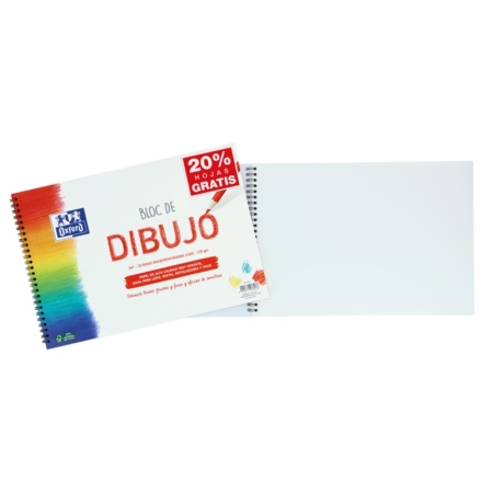 Bloc de dibujo Oxford A4+ 20 hojas sin recuadro 130 g