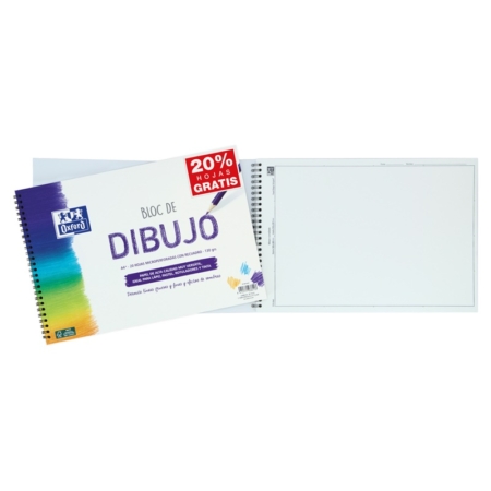 Bloc de dibujo Oxford A4+ 20 hojas con recuadro 130 g