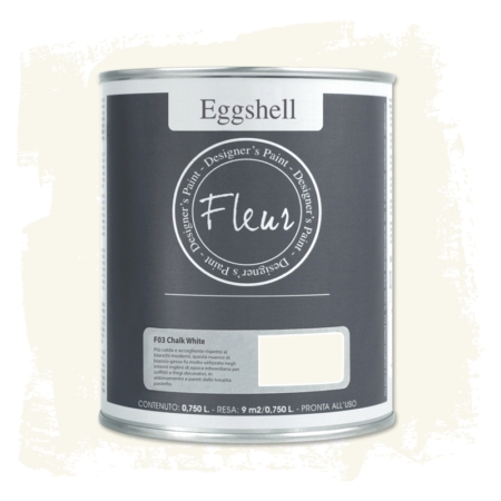 Pintura eggshell de Fleur 750 ml Chalk White