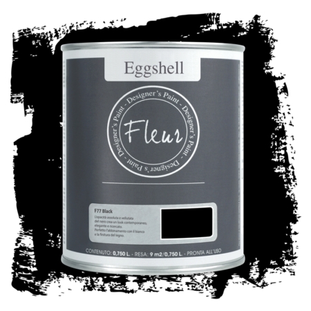 Pintura eggshell de Fleur 750 ml Black