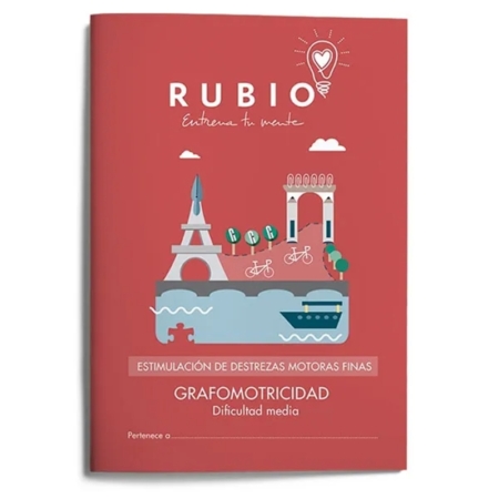 Cuaderno Rubio estimulación de destrezas motoras finas grafomotricidad dificultad media