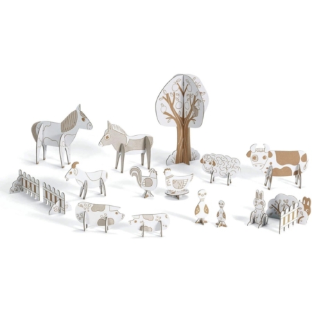 Colorear-construir-jugar La granja