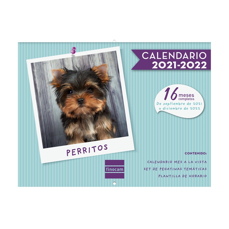 CALENDARIO 16 MESES PERRITOS 21-22+