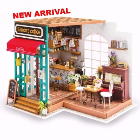 MAQUETA DIY CASA EN MINIATURA SIMON'S COFFEE