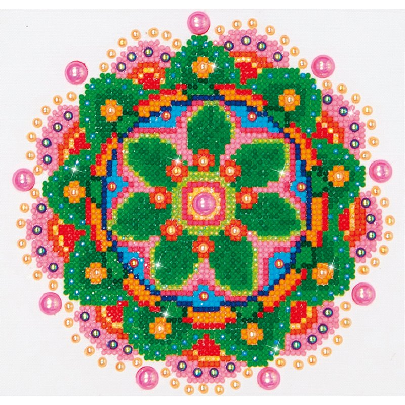 PINTAR CON DIAMANTES DIAMOND DOTZ FLOWER MANDALA 25 X 20 CM