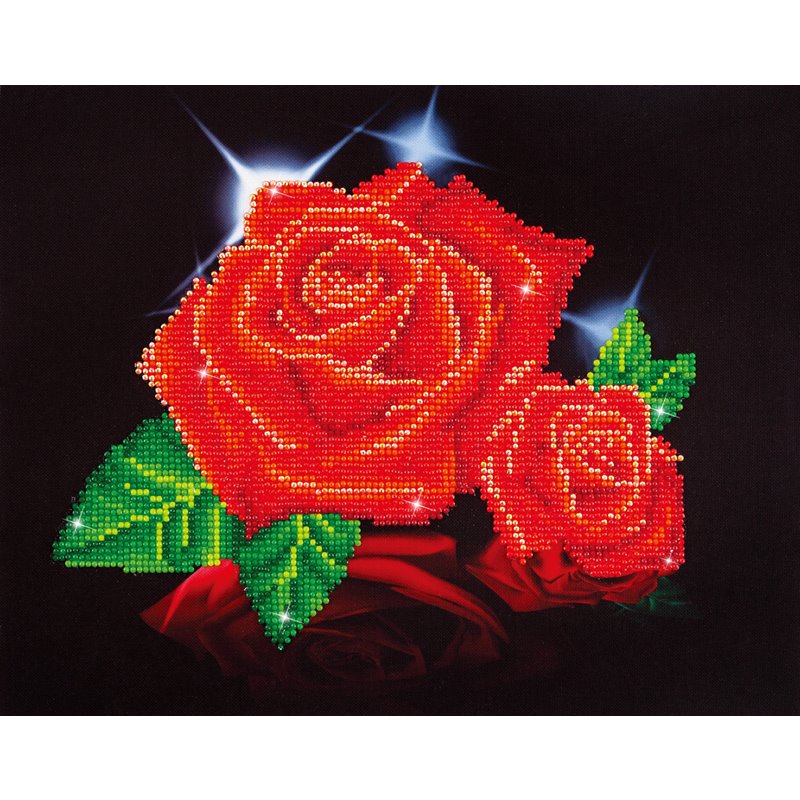 PINTAR CON DIAMANTES DIAMOND DOTZ RED ROSE SPARKLE 28 X 35,5 CM