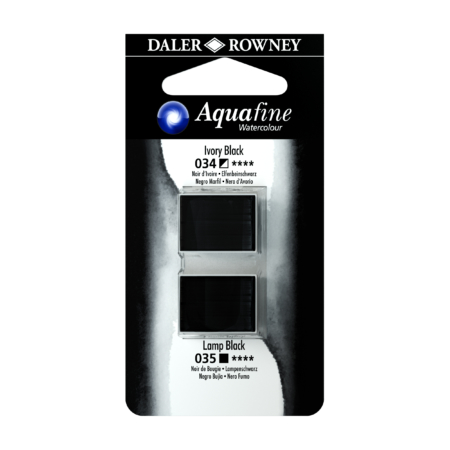 SET 2 MEDIOS ACUARELA AQUAFINE MARFIL/NEGRO BUJÍA