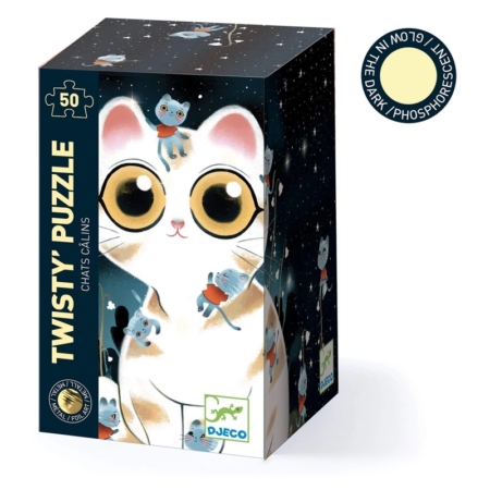 Puzzle fosforescente Tierno gatito 50 piezas