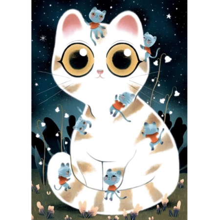 Puzzle fosforescente Tierno gatito 50 piezas