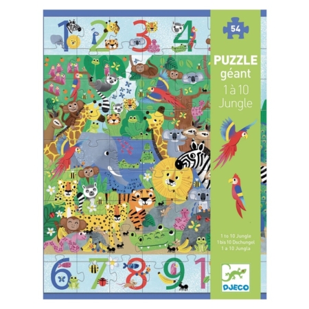 Puzzle gigante 1 a 10 jungla